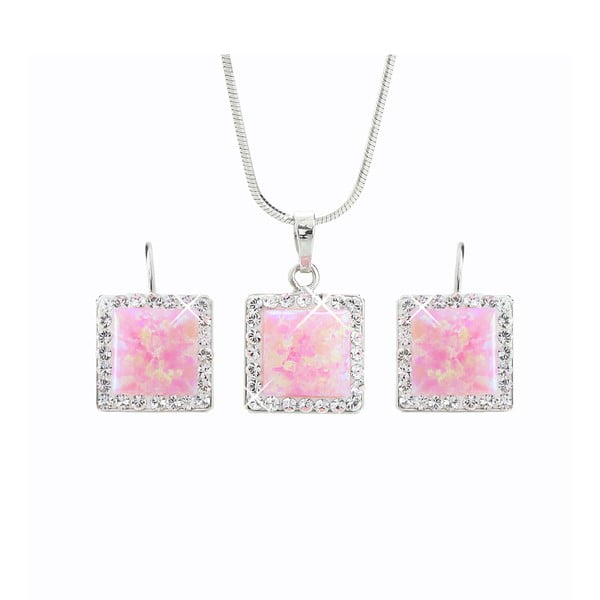 Set náušnic a náhrdelníku Laura Bruni Pink Dream