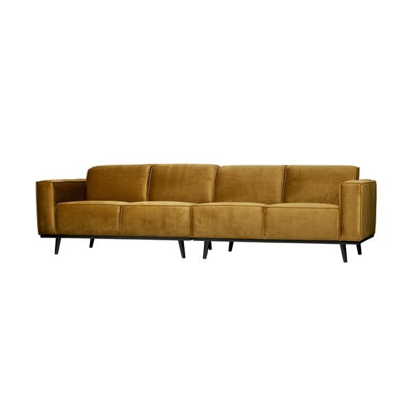 Жълт кадифен диван 280 cm Statement – WOOOD-image-1