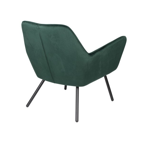 Тъмнозелено кадифено кресло Bon - White Label-image-4