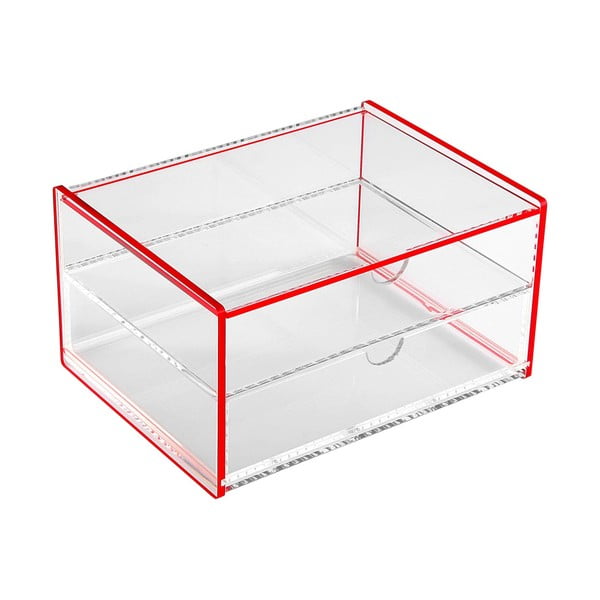Червена кутия за съхранение Ариел, 17,1 x 13 x 9,2 cm - Versa