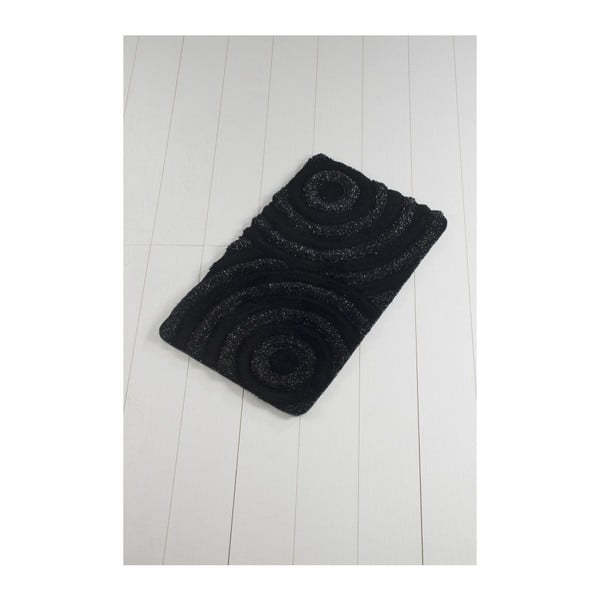 Черна постелка за баня Wave Ecru, 60 x 100 cm - Confetti Bathmats