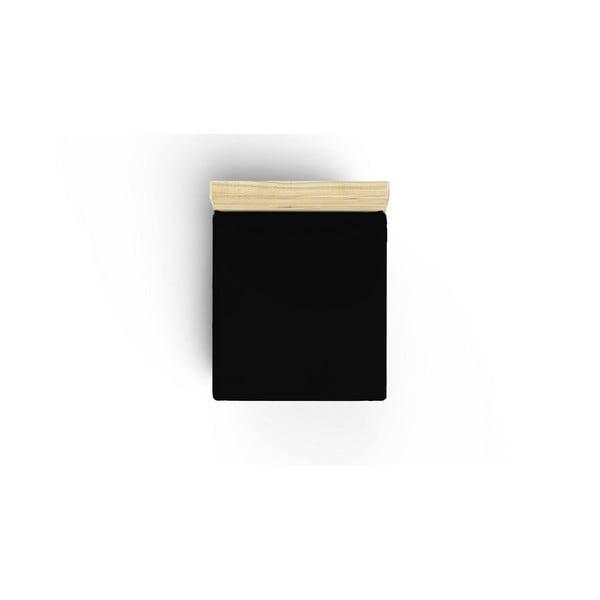 Черен чаршаф от еластичен памук 140x190 cm - Mijolnir