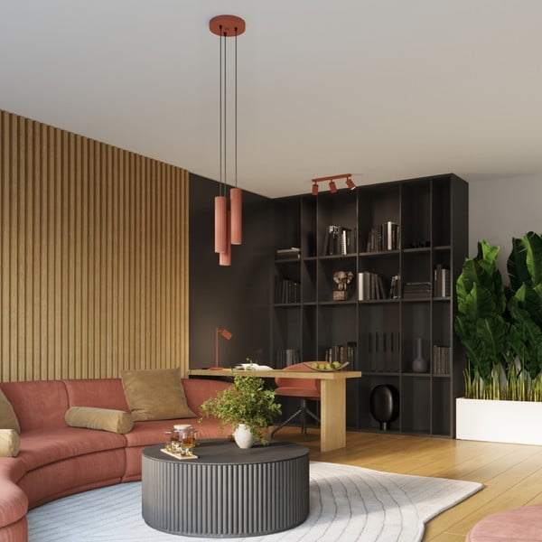 Висящо осветително тяло в тухлен цвят ø 19,5 cm Gleam – Sollux-image-1