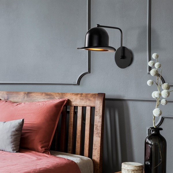 Черна стенна лампа ø 19 cm Fötr Sivani – Opviq lights-image-1