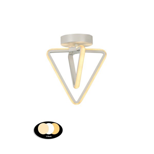 Бяло метално LED осветително тяло за таван Baris – Squid Lighting-image-2
