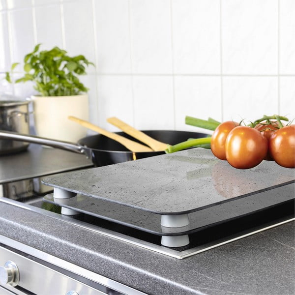 Комплект от 2 сиви стъклени капака за печка Universal - Wenko-image-1