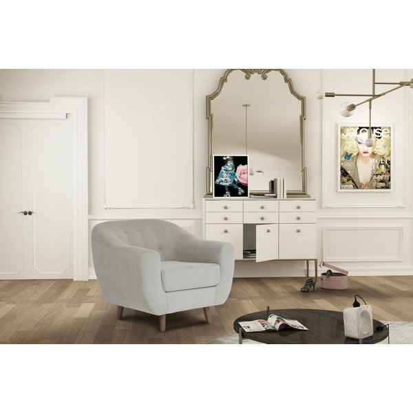 Krémové křeslo Jalouse Maison Vicky-image-1