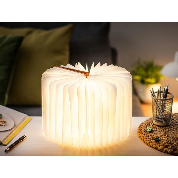 LED настолна лампа с текстилен абажур (височина 2,5 cm) Harmony – Gingko-image-4