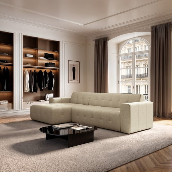 Бежов ъглов диван (ляв ъгъл) Tuil – Rodier-image-1