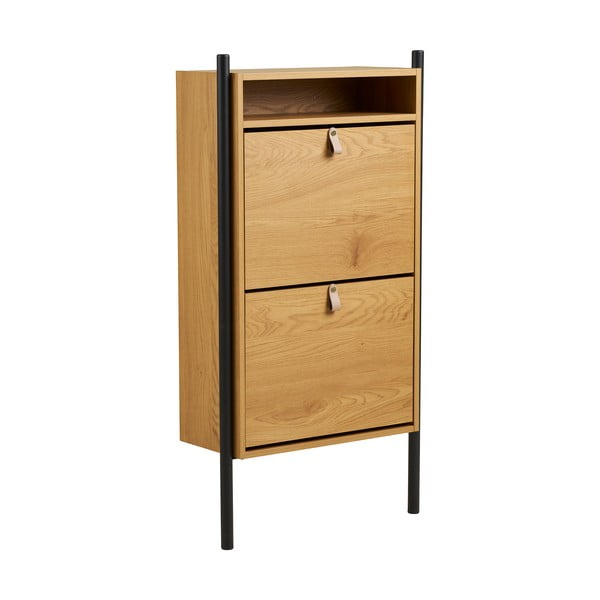 Накланяща се стойка за обувки от декор от дъб  в естествен цвят 62x118x26 cm Barco – House Nordic-image-3