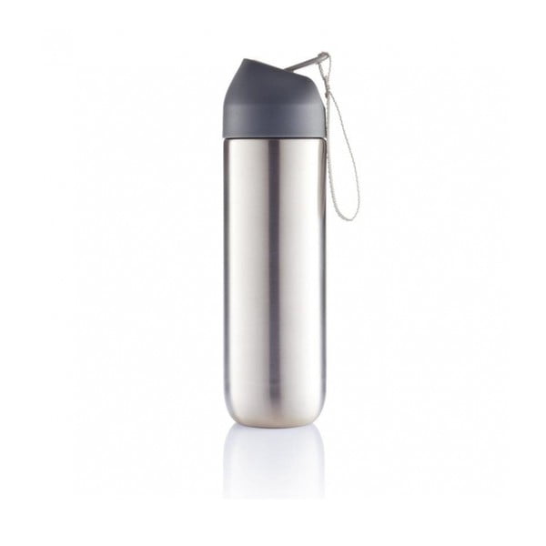 Сива бутилка за вода от неръждаема стомана XD Design Neva, 500 ml - XD Design-image-1