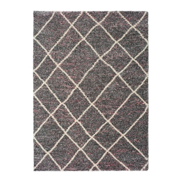 Сив килим Kasbah Line, 133 x 190 cm - Universal