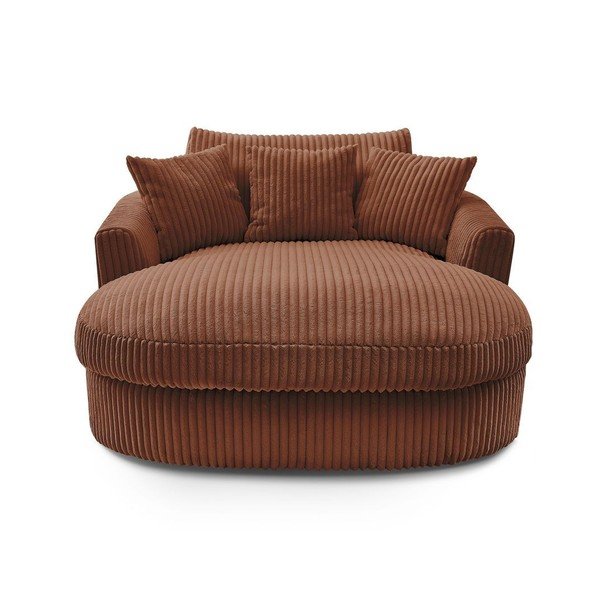 Оранжево кресло от рипсено кадифе Belem – Bobochic Paris-image-3