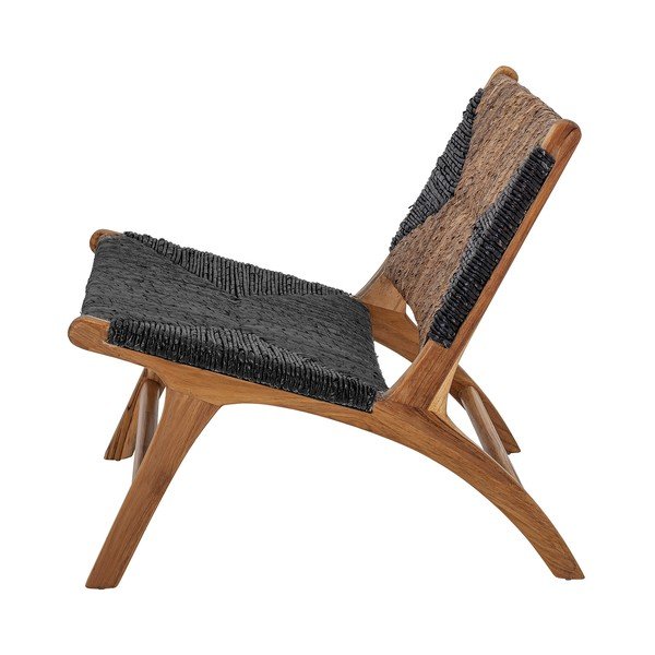 Черно-кафяв фотьойл с плетка Grant - Bloomingville-image-3