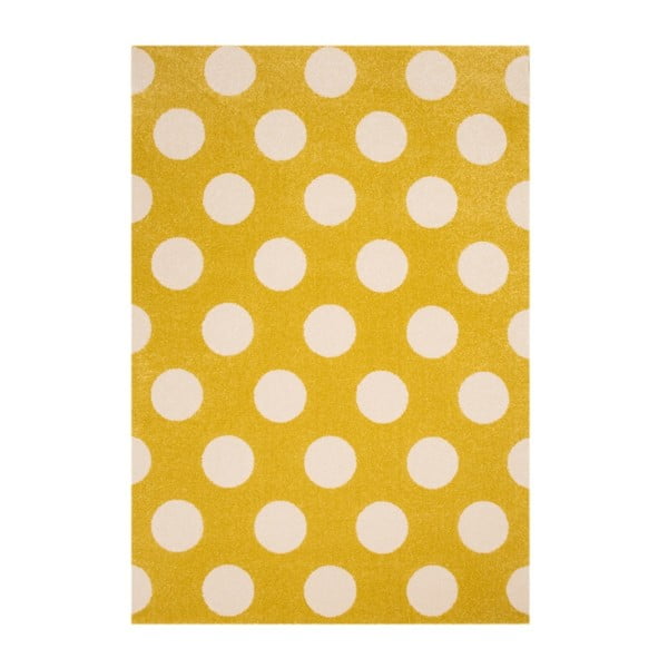 Жълт килим Точки, 120 x 170 cm - Zala Living