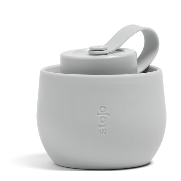 Сива сгъваема бутилка Бутилка Cashmere, 590 ml Tribeca - Stojo-image-1