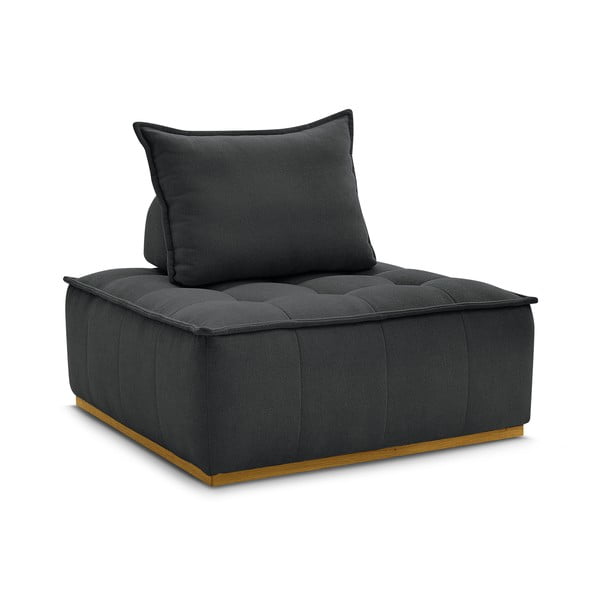 Тъмносиво шенилово кресло Elisa – Bobochic Paris