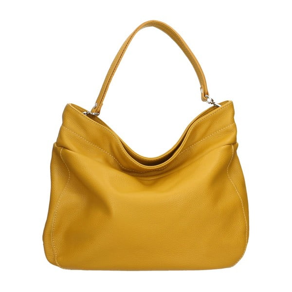 Жълта кожена чанта Bettine - Roberto Buono