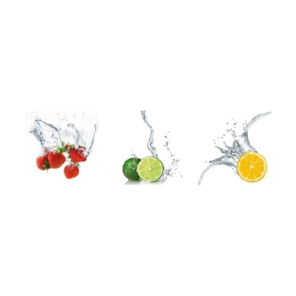 Samolepící obrazy Splashing Fruits, 30x30 cm