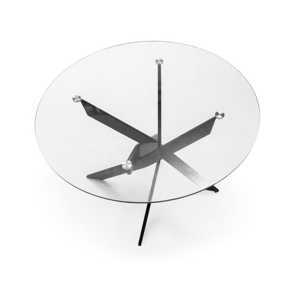 Кръгла маса за хранене със стъклен плот 120x120 cm Ruth - Marckeric-image-4