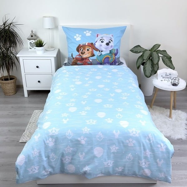 Синьо  единично  памучно детско спално бельо 140x200 cm Paw Patrol – Jerry Fabrics-image-2