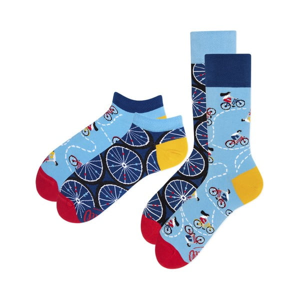 Комплект от 2 чифта класически чорапи и чорапи до глезена Велосипеди, размер 39-42 - Many Mornings