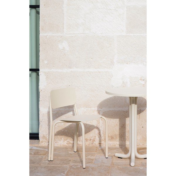 Бежов градински стол метален Kei – noo.ma-image-1