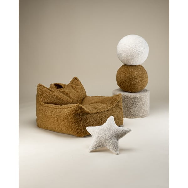 Кафяв детски пуф от букле Chair – Wigiwama-image-4