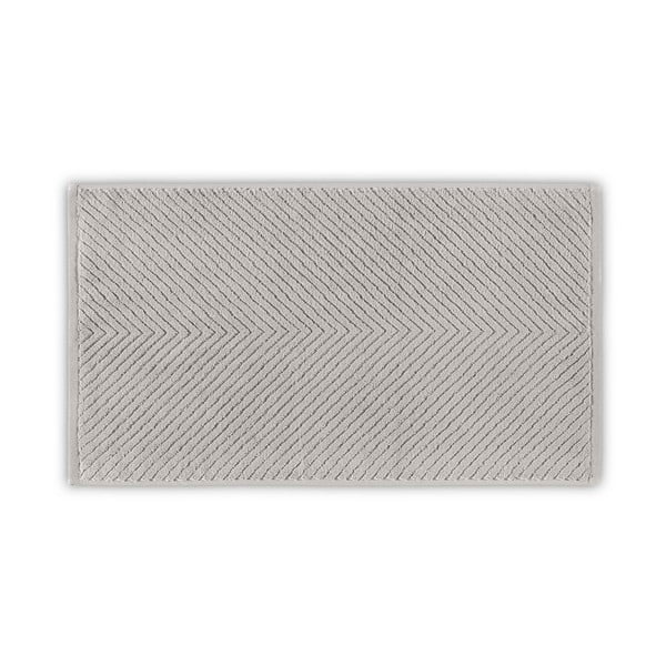 Светлосива памучна кърпа за баня 142x76 cm Chevron - Foutastic