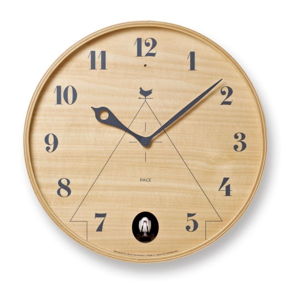 Světle hnědé kukačkové hodiny Lemnos Clock Pace, ⌀ 30,5 cm