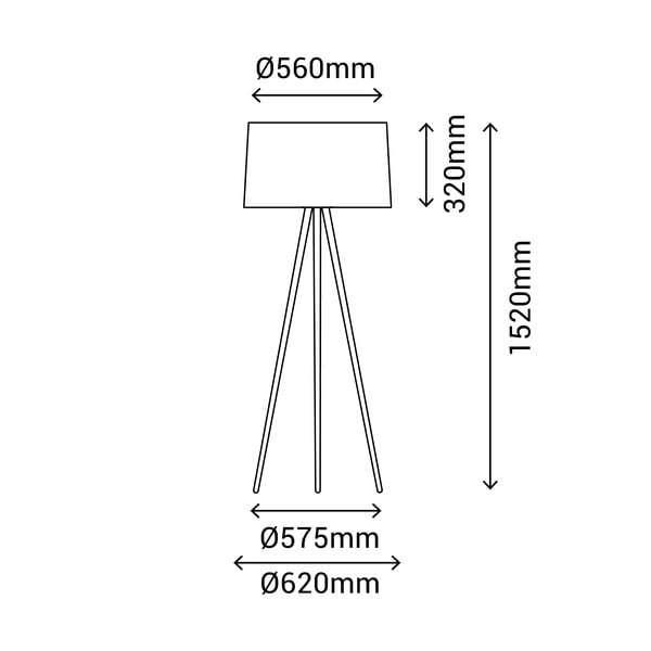 Сива подова лампа , височина 152 cm Bea - SULION-image-3