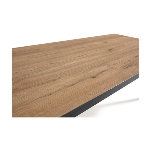 Черна/естествена конзолна маса с дъбов плот 60x120 cm Sindi - Marckeric-image-4