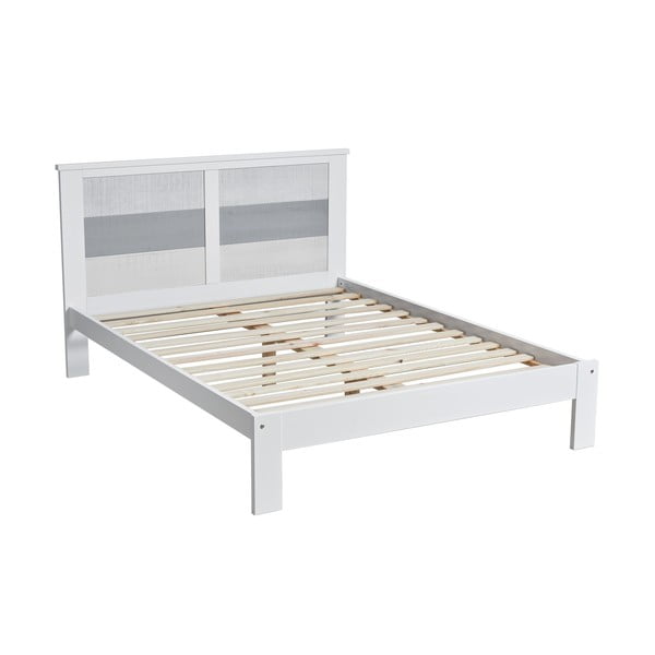 Бяло и сиво двойно легло Romantica, 140 x 190 cm - Marckeric