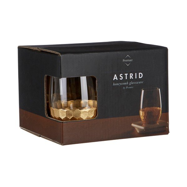 Комплект от 4 чаши със златни детайли Astrid, 240 ml - Premier Housewares-image-4