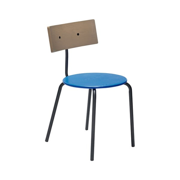 Трапезни столове в комплект от 4 бр. в син и естествен цвят Koi – Hübsch