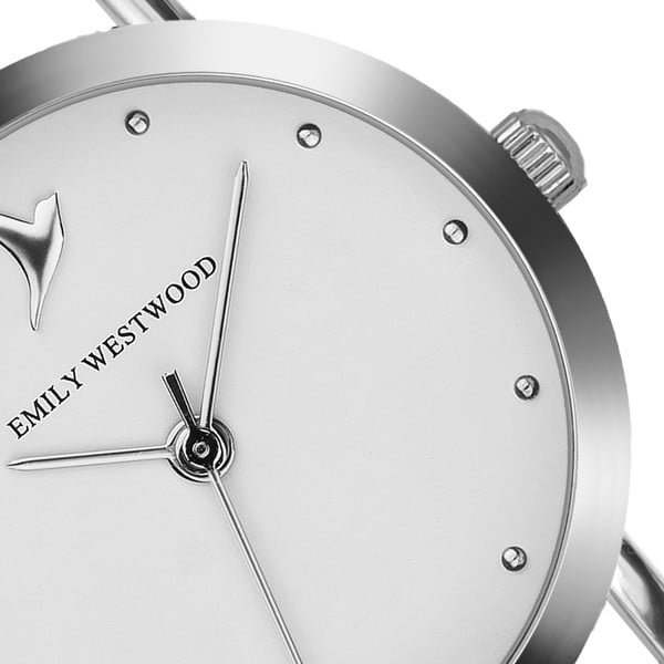 Dámské hodinky s šedým páskem z nerezové oceli Emily Westwood Bussiness-image-2
