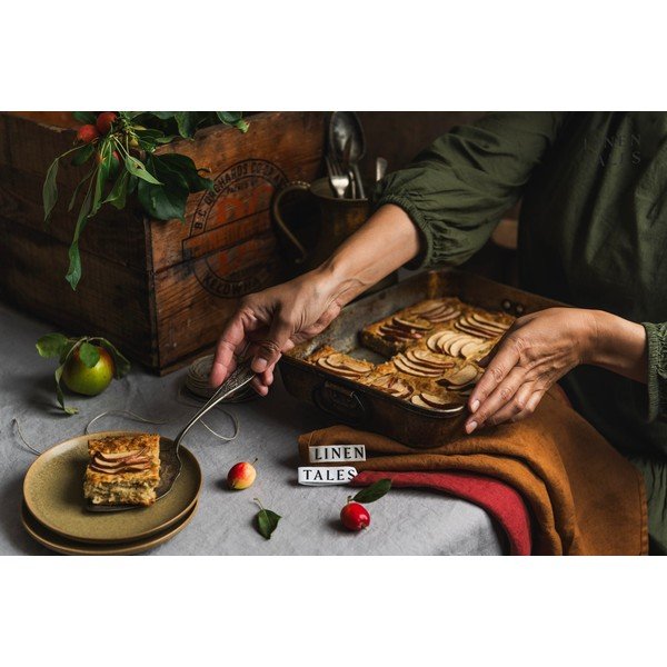 Ленена покривка за маса 140x140 cm - Linen Tales-image-2