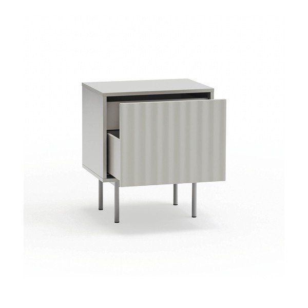 Светлосиво матово нощно шкафче Sierra – Teulat-image-3