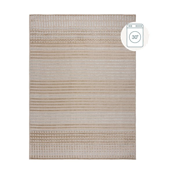 Бежов килим от шенил подходящ за пране 200x320 cm Elton – Flair Rugs