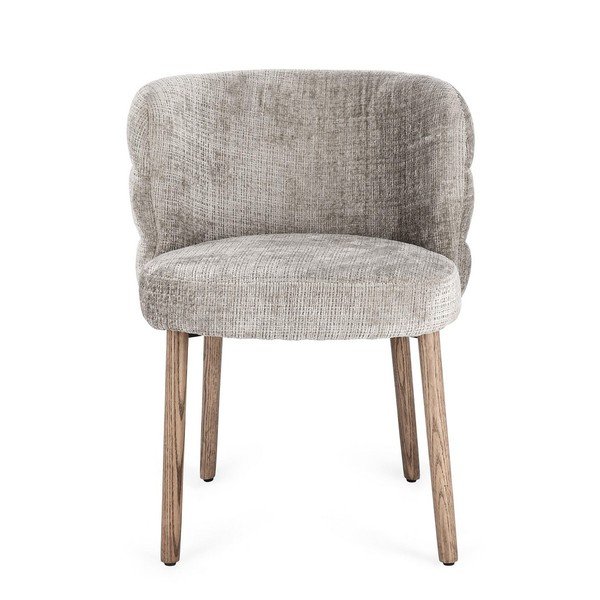 Сив тапициран трапезен стол Ilma – Bizzotto-image-2