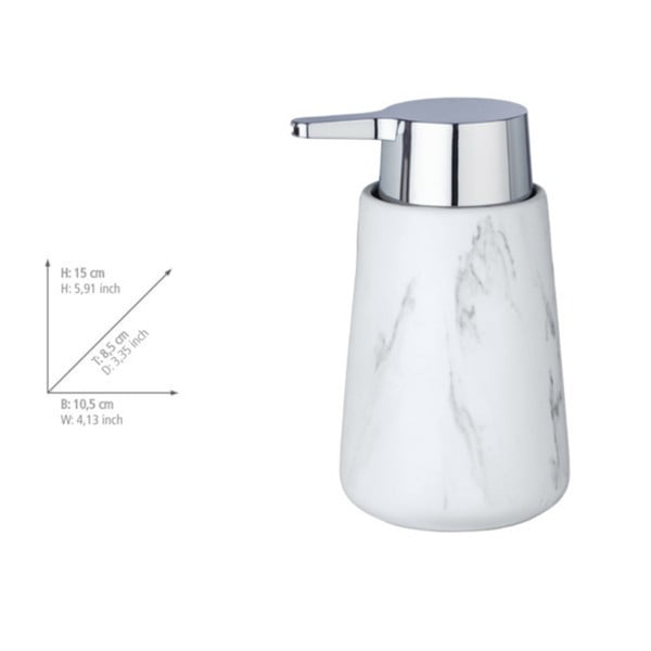 Бял керамичен дозатор за сапун Adrada - Wenko-image-1