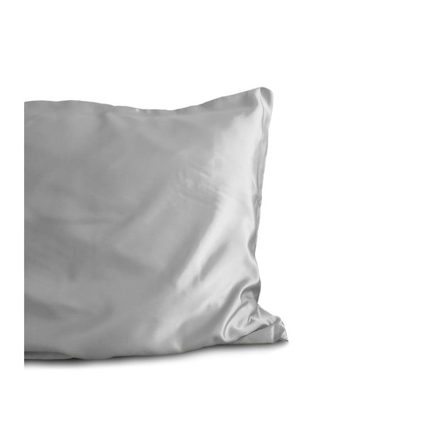Povlak na polštář z mikroperkálu ve stříbrné barvě Sleeptime Skin Care, 60 x 70 cm