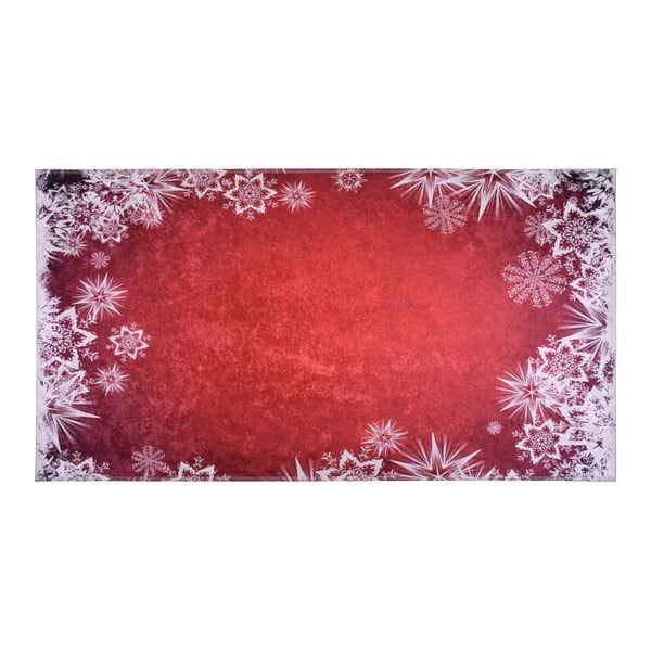 Червен и бял килим Снежинки, 120 x 160 cm - Vitaus
