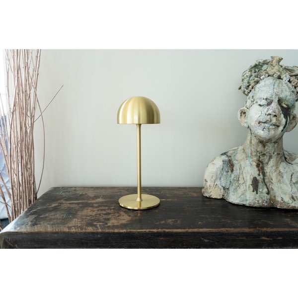 LED настолна лампа с дистанционно управление в месингов цвят с метален абажур (височина 30 cm) Tim – Sirius-image-2