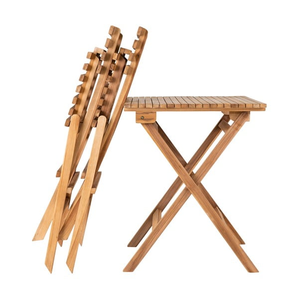 Градински комплект за хранене в естествен цвят за 2 души Cuenca – House Nordic-image-2