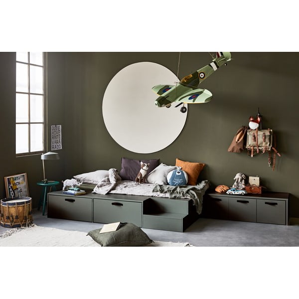 Детски шкаф от борова дървесина в зелено-сиво 120x36 cm Stage - vtwonen-image-1