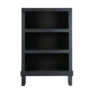 Черна книжарница от борова дървесина 107x160 cm Bonk - Basiclabel