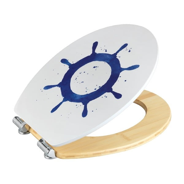 Тоалетна седалка от бамбук и фибростъкло Волан, 44 x 37,5 cm - Wenko-image-2