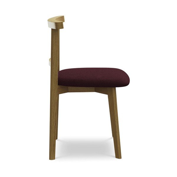 Бордо трапезен стол от масивна дървесина Ohelo – Makamii-image-2