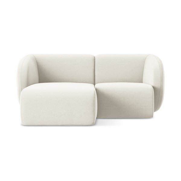 Бежов кадифен ъглов диван (ляв ъгъл) Lani – Makamii